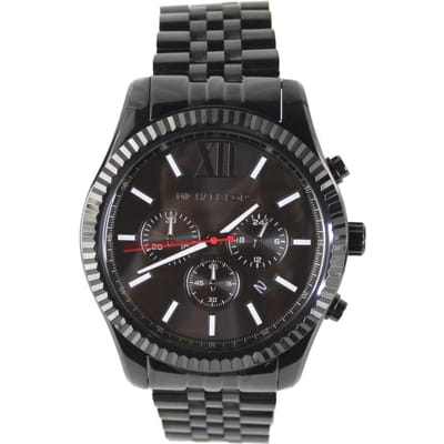 Michael Kors Brookton Chronograph 45 mm staal zwart | MK8320
