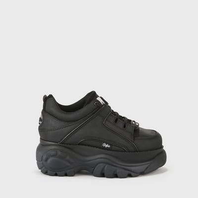 Buffalo London 1339-14 2.0 - Cow Leather - Black ZWART - Maat 37