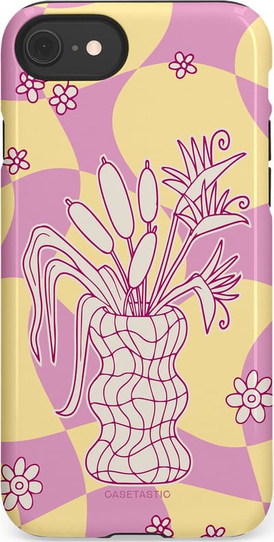 Casetastic Hoesje Geschikt voor Apple iPhone 7/8/SE - Stijlvolle Beschermende Duo-layer Case - Bosje vol roze