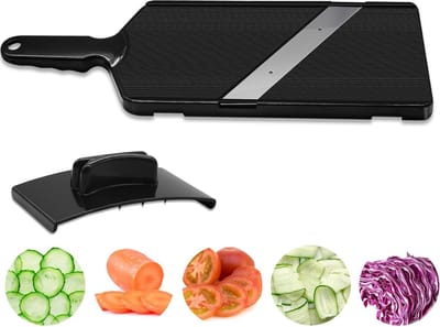 Japanse Mandoline Groentesnijder - Tot 1 mm dun - RVS Mes - Handmatig - Snel & Gelijkmatig Snijden - Inclusief Handbeschermer