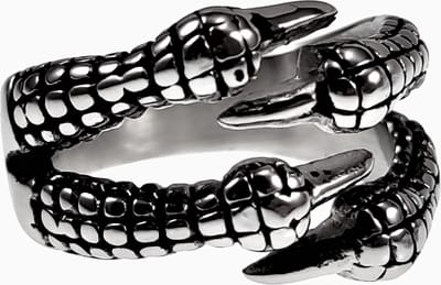 Ring Heren - Adelaarsklauwen Design - Roestvrij Staal
