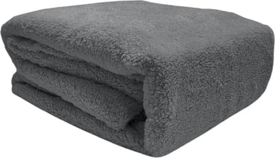 Sleeps Zachte Teddy Fleece Hoeslaken Antraciet - 160 x 200 cm - Heerlijk Zacht
