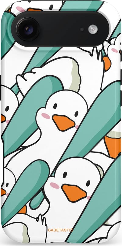 Casetastic hoesje geschikt voor Apple iPhone Air - MagSafe - Dubbellaagse bescherming - Ganssterk - Fashion Case - Wit Mintgroen Grijs Turquoise