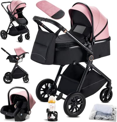 3-in-1 Kinderwagen Compleet Systeem Inclusief Accessoires voor Baby's 0-36 Maanden