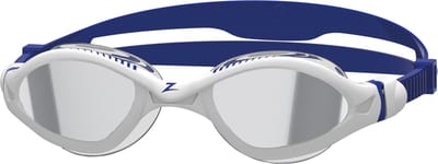Zoggs Tiger Lsr+ Zwembril Met Spiegelglazen Wit,Blauw Regular Man,Vrouw