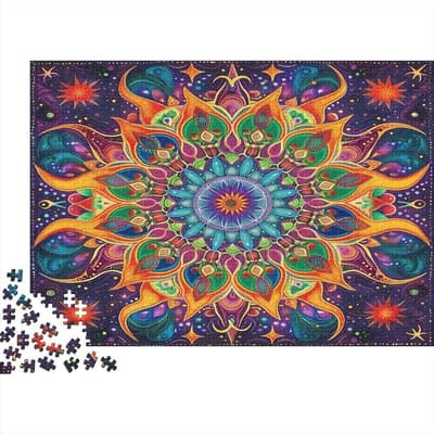 Mandala Puzzel - Bloemen Legpuzzel - Ontspanning en Geheugen - Gerecycled Materiaal - 1000 Stukjes - Mandala Flower