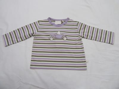 noukie's ,  jongens ,t-shirt met lange mouw , streep lila , 3 maand 62