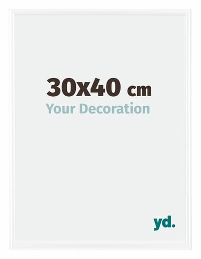 Your Decoration - Fotolijst 30x40 cm - Kunststof - Wit Hoogglans - Bordeaux