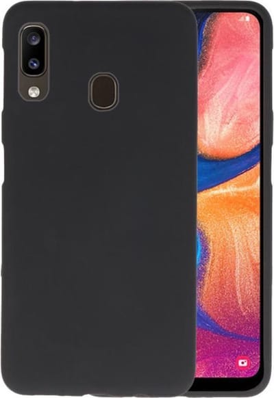 Hoesje Geschikt voor de Samsung Galaxy A20 - Backcover Color Telefoonhoesje - Zwart