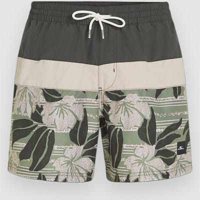 O'Neill Heren Zwemshort CALI BLOCK 15" Groen/Wit Gebloemd - Maat M