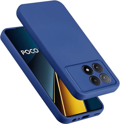 Cadorabo Hoesje geschikt voor Xiaomi Poco X6 Pro in LIQUID BLAUW - Beschermhoes gemaakt van flexibel TPU silicone Case Cover