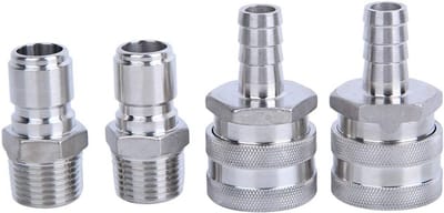 RVS Snelkoppeling Adapter voor Thuisbrouwerij - Geschikt voor Biervaten met Extra O-Ring en Duurzame Verbinding
