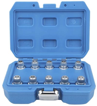 JGS Premium - Wielmoer demontagekit 10 stuks voor auto's - Jam chroom-molybdeenstaal NUTS 17 mm