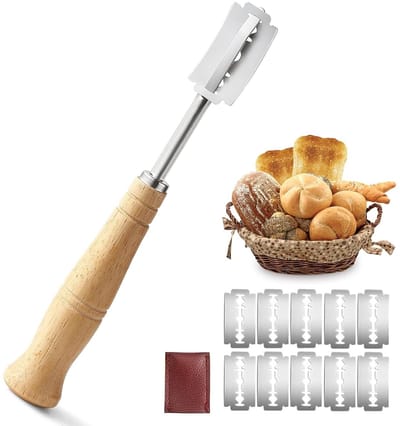 Dailygoods- Broodmes 10 Stuks - Snijmachine - Elektrisch Mes - Broodsnijder Hulpmiddel - Gekarteld - Keuken Accessoires