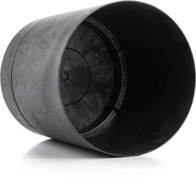 HowHomely - Bloempot met Schotel - Azalea Recycled - Modern Design - Zwart Betonlook