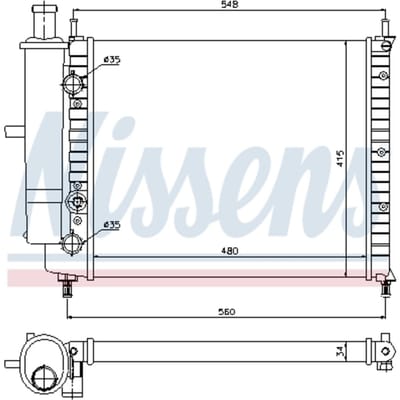 Radiator, motorkoeling NISSENS 61808