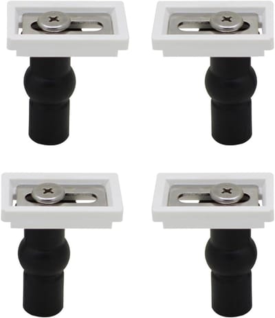 Toiletzitting Scharnieren - Bevestigingsset Deksel - Toilet Reparatie - Softclose Demper - 4 Stuks - Wit