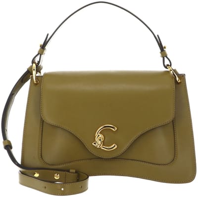 COCCINELLE Leren handtas schoudertas C-Me Calf Handbag Seagrass kaki