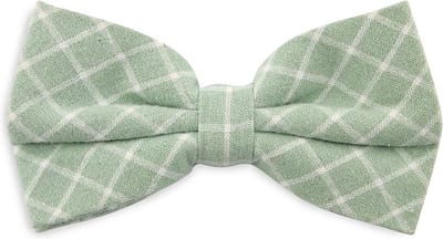 We Love Ties - Strikken - Strik Geronimo Grid groen - pastelgroen / wit