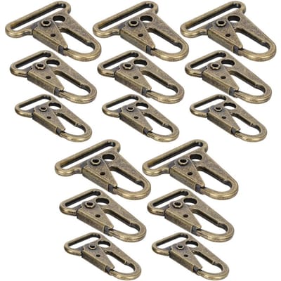 15 stuks Sling Clips Haken Vergrote Mond Clip Outdoor Karabiner Hangende Gesp Brons Kleur black