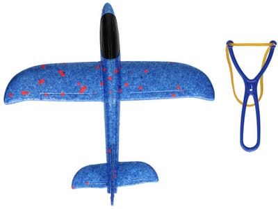 Afschiet Foam Vliegtuig [Speelgoed] [24cm lang] [Buiten Speelgoed] [Blauw] [Oranje] [Groen] [Rood]