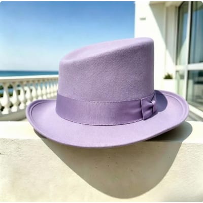 Nouveau Chapeau Fedora Op 100% Laine Magicien Café Steampunk Cosplay Punk Fête Casquettes Dropshipping Mode Chapeau Seau Incliné 60cm gray