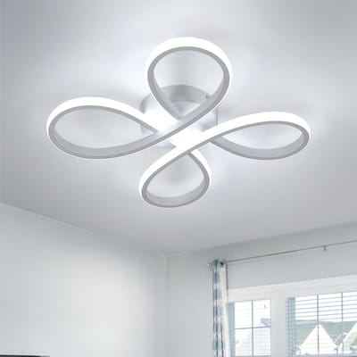 Goeco Plafondlamp - 30cm - Medium - 30W - LED - 3500LM - Bloemvormen - Acryl - 3000K - Warm Wit Licht