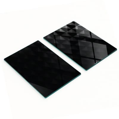 Decoratieve glazen serveerplanken voor snacks, abstract ontwerp, 2x40x52 cm