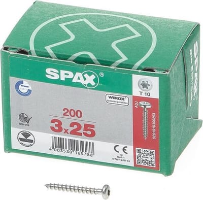 Spax Spaanplaat CK Verzinkt Torx 3.0 x 25 - 200 stuks