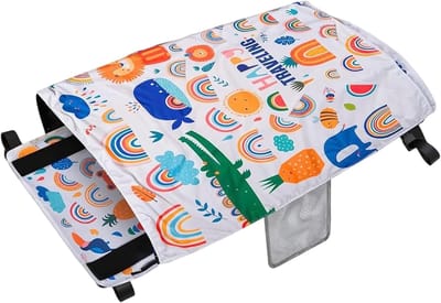 Vliegtuigbed Kinderen - Reishangmat Peuter - Comfortabel Reizen - Gereedschapsvrije Bevestiging - 34 x 28 x 4 cm - Wit