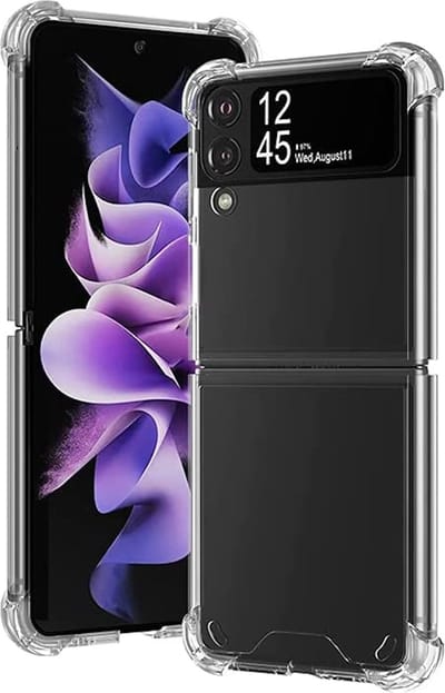 Hoesje geschikt voor Samsung Galaxy Z Flip 3 - Verstevigde Hoeken Transparante Case