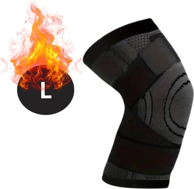 Nivard Kniebrace - Sportbrace Knie - Knee Sleeves - Knee Sleeves Powerlifting - Compressie Knie Brace - Knee Wraps - Knee Support - Dames - Heren - Comfortabel - Zwart - Maat L