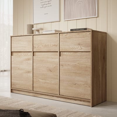 Meubella - Dressoir Cuarto 2 - Eiken - 138 cm