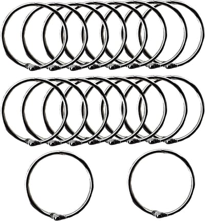 Binder Ringen - Boekringen Metaal - Papier Organiseren - Stevige Sluiting - 75mm 20 Stuks - Zilverkleurig
