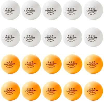 Dailygoods- Tafeltennis 20 Stuks - Pingpongballen Wit/Geel - Duurzaam ABS - Geschikt voor Training - Buitenshuis Gebruik - Goede Zichtbaarheid