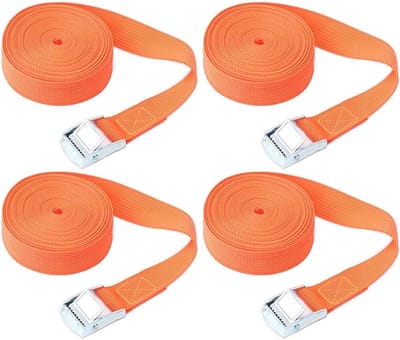 Spanbanden Set - Vastzetbanden - Vracht Vervoeren - Aluminium Gesp - 5 Meter Lengte - Oranje