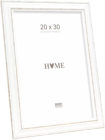 Deknudt Frames fotolijst S221H3 - wit met bruin accent - 20x30 cm
