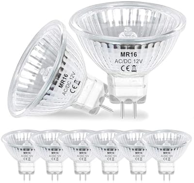 Dimbare MR16 Halogeenlampen 12V 35W - 8 Stuks GU5.3 Warm Witte Verlichting voor Inbouwarmaturen en Landschapsverlichting