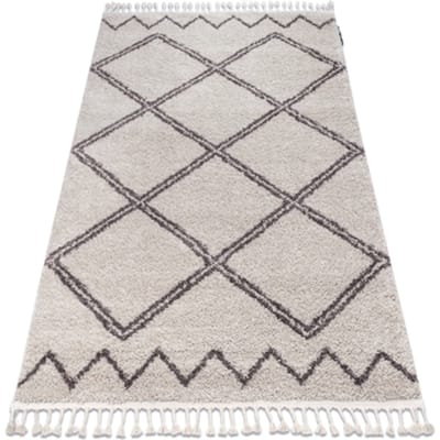 Kleden Rugsx Tapijt BERBER ASILA B5970 crème / bruinrand 200x290 cm