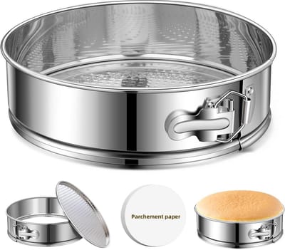 Ronde Springvorm met Verwijderbare Bodem - 20,5 cm Taartvorm RVS & Anti-aanbak