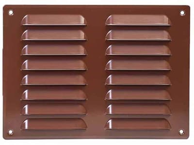 Europlast metalen ventilatierooster rechthoekig bruin 260 x 190mm - MR2619B