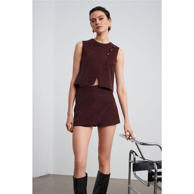 Korte Nepleer Knopen Gilet