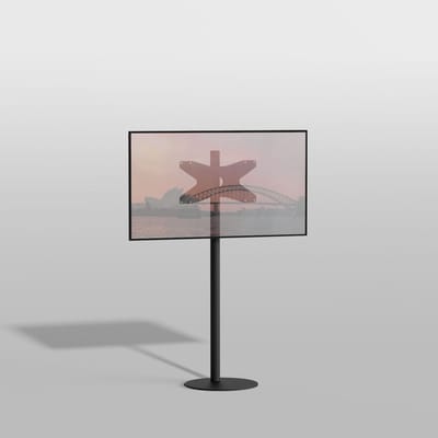 TV vloerstatief Gate 120 Design Tv standaard Trendy Zwart Staal 19-40” - VESA 400x200