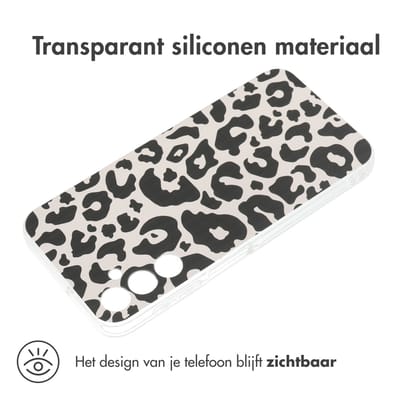 imoshion Hoesje - Geschikt voor Samsung Galaxy A25 (5G) - Design hoesje verpakking - Leopard Transparent