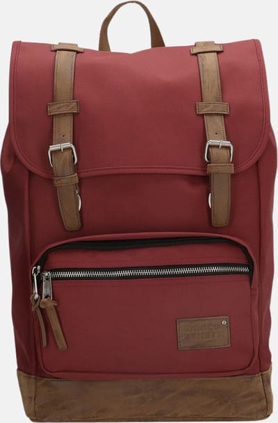 Enrico Benetti Santiago 46162 laptoprugzak met 17" laptopvak - Bordeaux rood