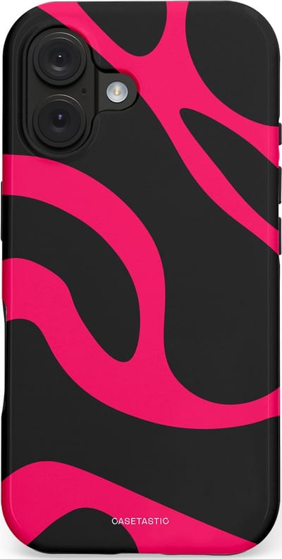 Casetastic Hoesje Geschikt voor Apple iPhone 16 Magsafe - Stijlvolle Beschermende Duo-layer Case - Hotpink Camoprint
