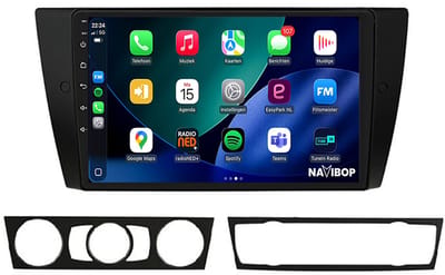 Geschikt voor BMW E90 3-Serie (2005 t/m 2013) | 4+64GB 8-CORE | 9 inch Android 15.0 CarPlay autoradio | Draadloos CarPlay & Android Auto | Externe microfoon | Bluetooth & WiFi | NAVIBOP NB-5047 | Bouwjaar 2005 t/m 2013