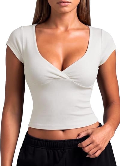 V-hals tanktop voor dames - Comfortabele en stijlvolle zomeroutfit, perfect voor casual gelegenheden