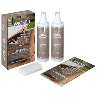 vidaXL Rattan-en-textileenonderhoudsset voor tuinmeubelen 2x250 ml