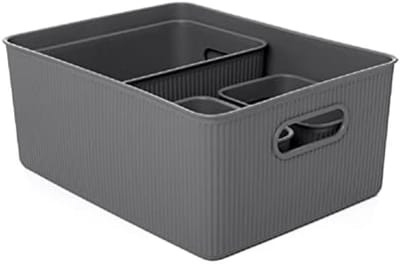 PromoHome Set van 4 Opbergmanden - Verschillende Maten - BPA-vrij Materiaal